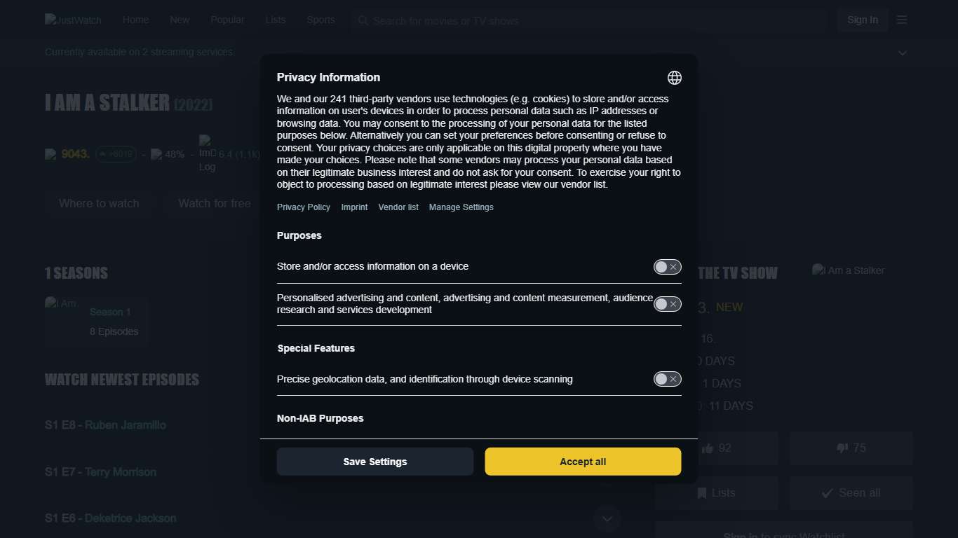 I Am a Stalker - streaming tv show online